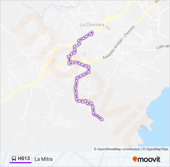 H013 Bus Line Map