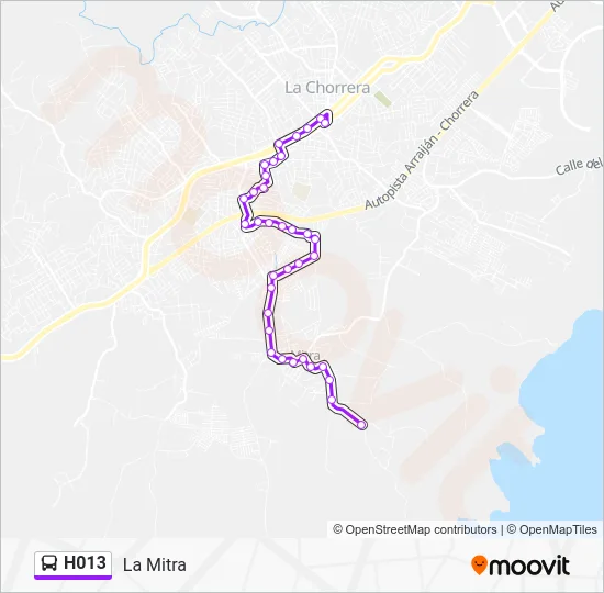 H013 Bus Line Map