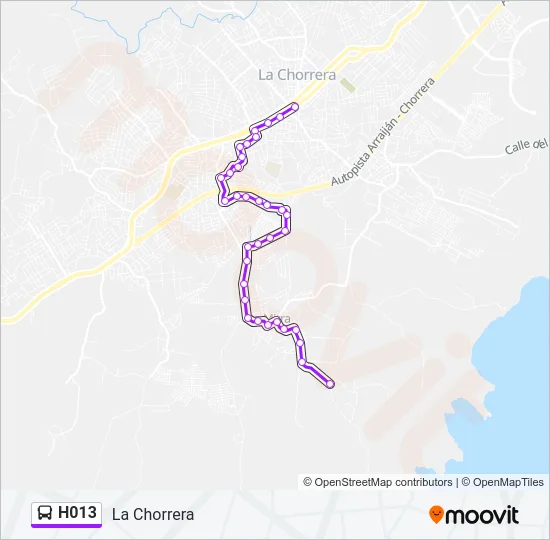 H013 Bus Line Map