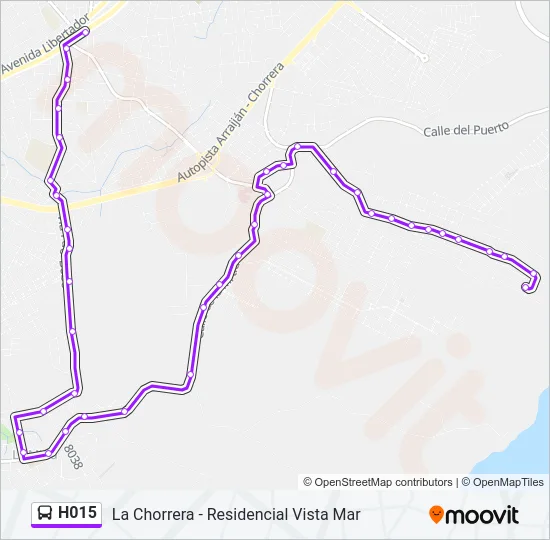 H015 Bus Line Map