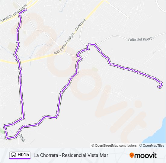 H015 bus Line Map