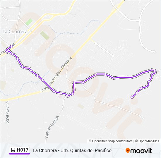 H017 Bus Line Map