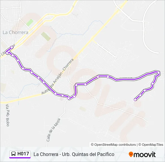 H017 Bus Line Map