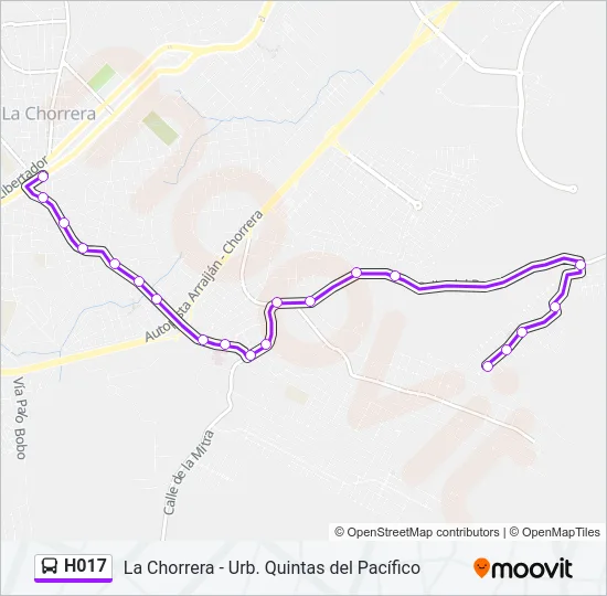 H017 Bus Line Map