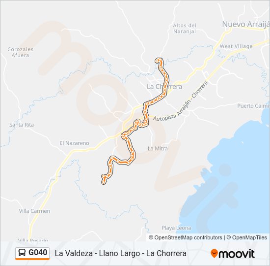 G040 Bus Line Map