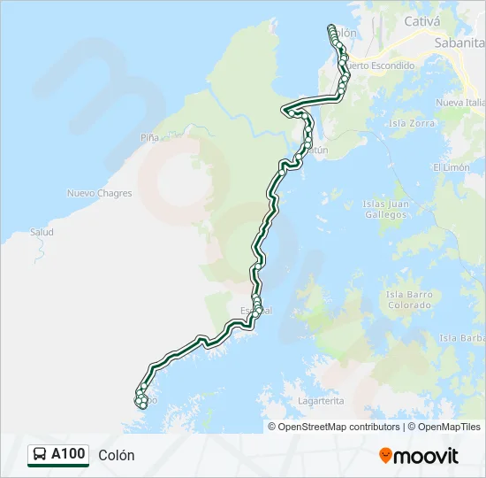 A100 Bus Line Map