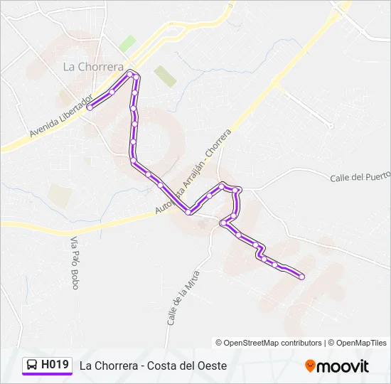 H019 Bus Line Map