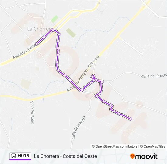 H019 Bus Line Map