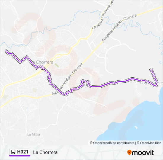 H021 Bus Line Map