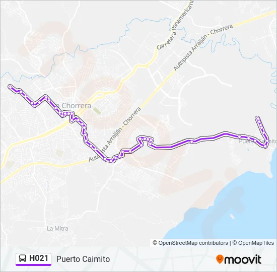 H021 Bus Line Map