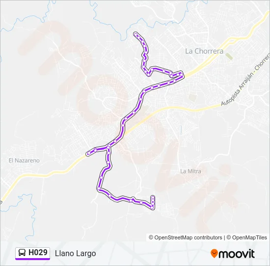 H029 Bus Line Map