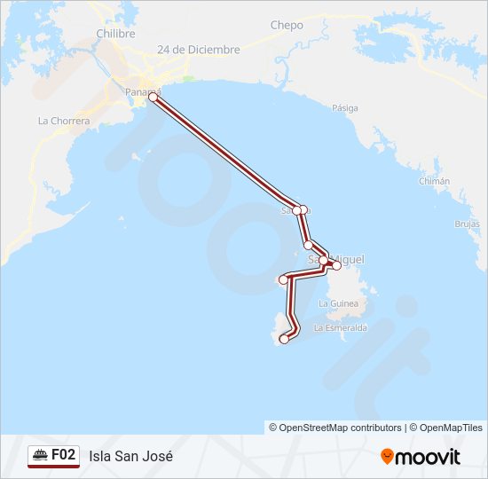 Mapa de F02 de ferry