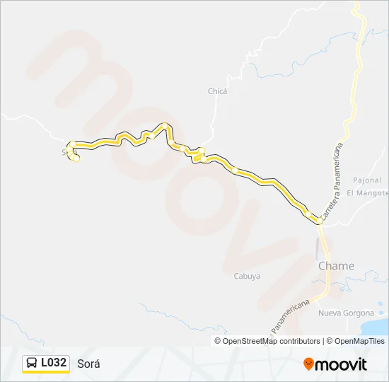 L032 Bus Line Map