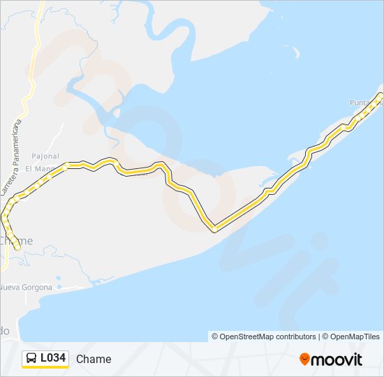 L034 bus Line Map