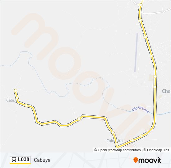 Mapa de L038 de autobús