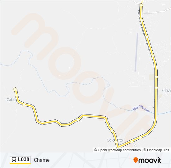 Mapa de L038 de autobús