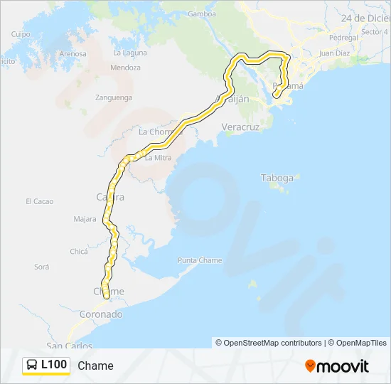 L100 Bus Line Map