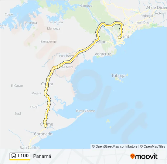 L100 Bus Line Map
