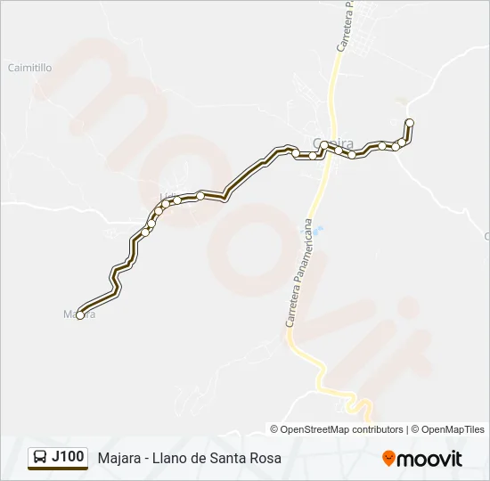 J100 Bus Line Map