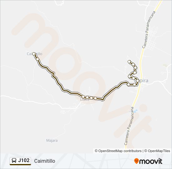 J102 Bus Line Map