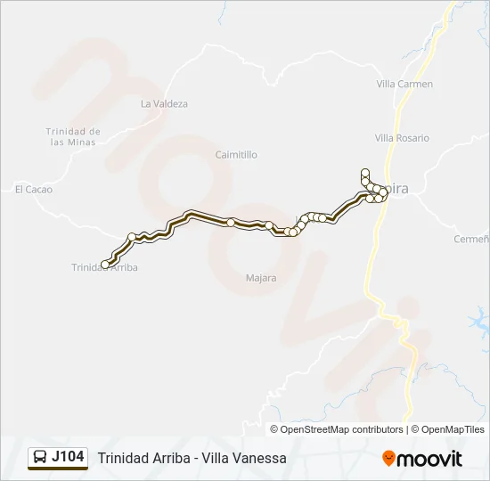 J104 Bus Line Map