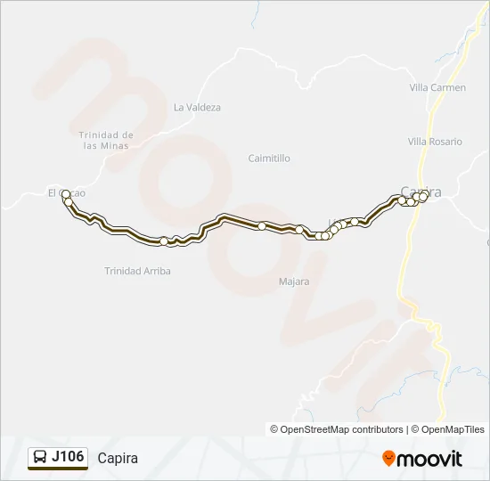 J106 Bus Line Map