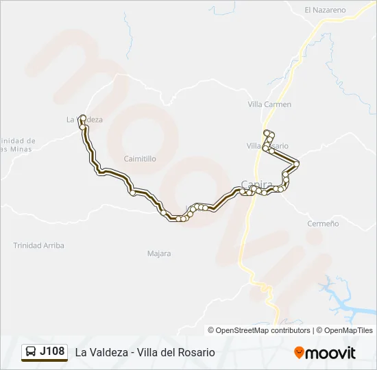 J108 Bus Line Map