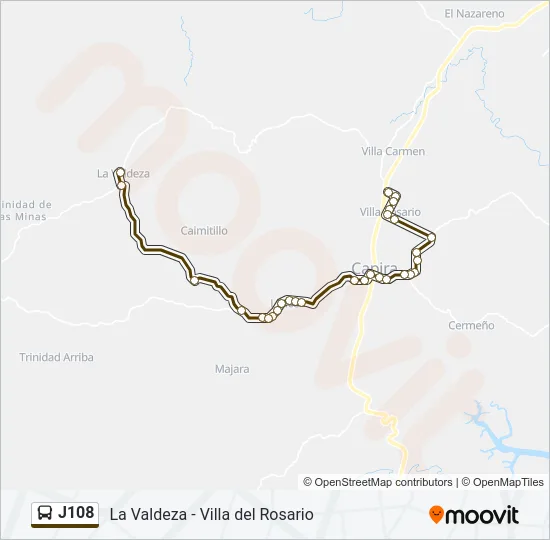 J108 Bus Line Map