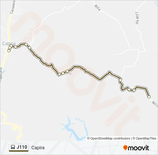 J110 Bus Line Map