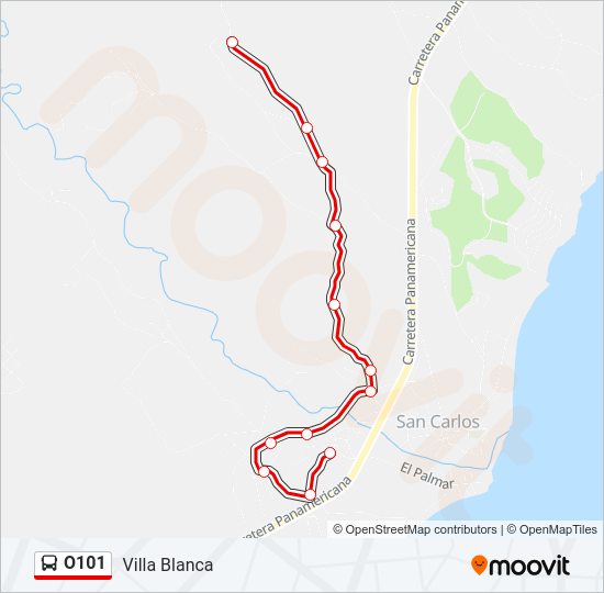 O101 Bus Line Map