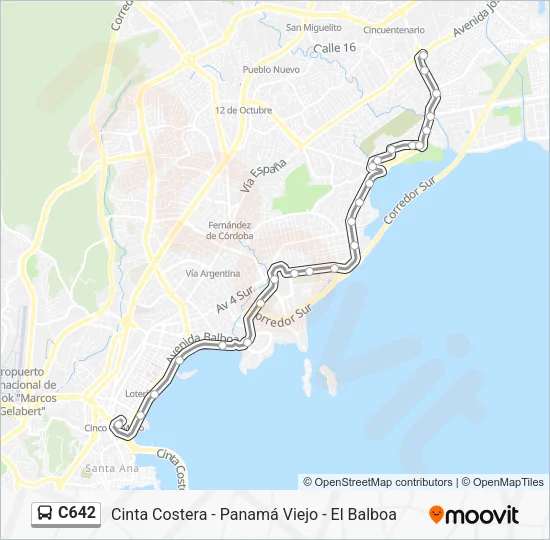 C642 Bus Line Map