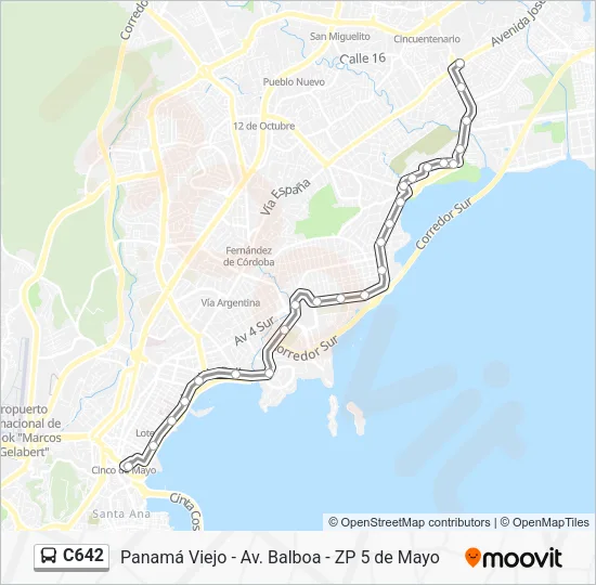 C642 Bus Line Map