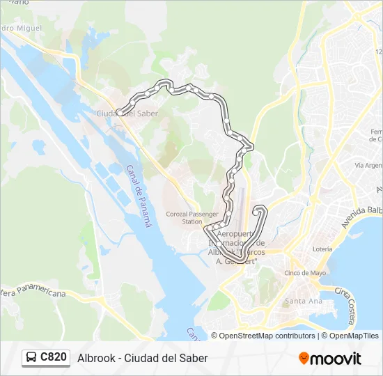 C820 Bus Line Map