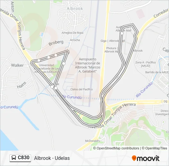 C830 Bus Line Map