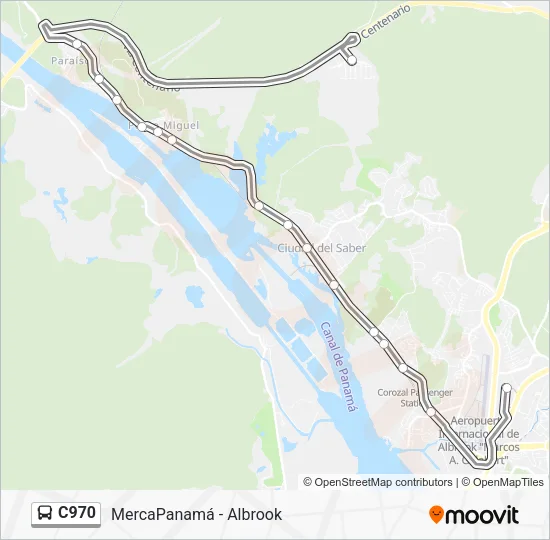 C970 Bus Line Map
