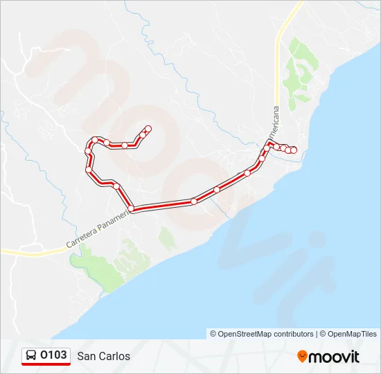 O103 Bus Line Map