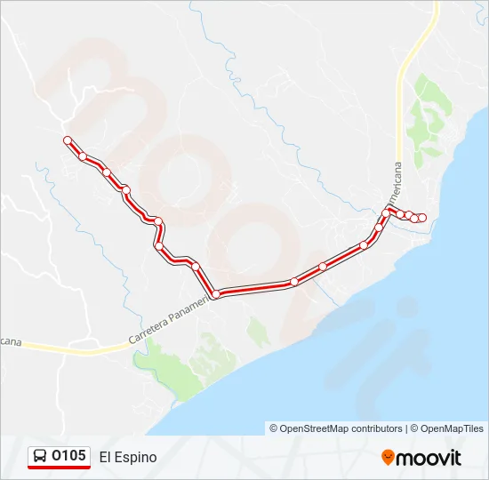 O105 Bus Line Map