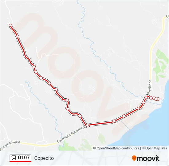 O107 Bus Line Map