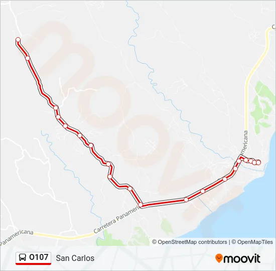 O107 Bus Line Map