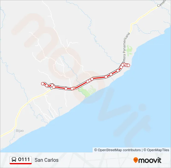 O111 Bus Line Map