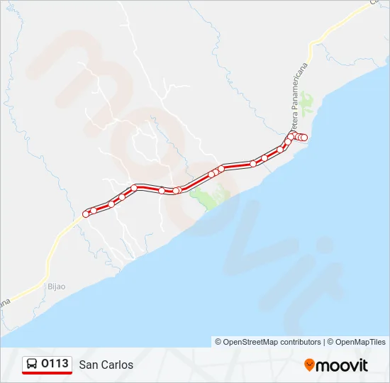 O113 Bus Line Map