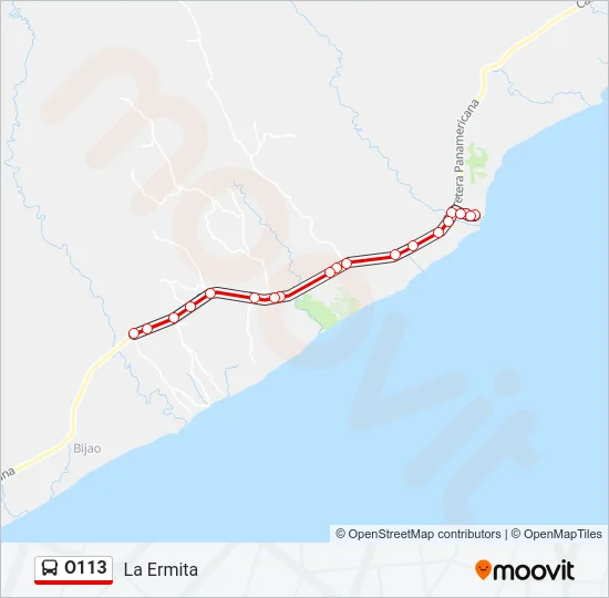 O113 Bus Line Map