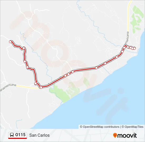 O115 Bus Line Map
