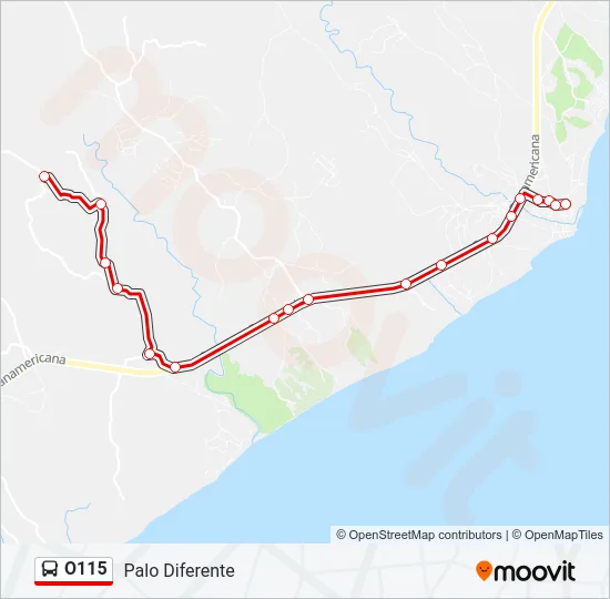 O115 Bus Line Map
