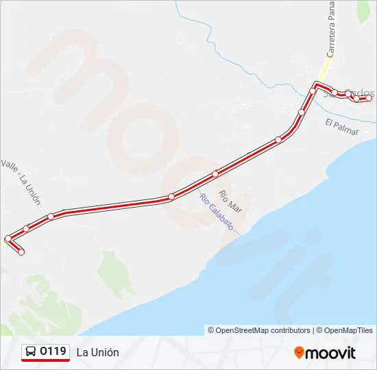 O119 Bus Line Map