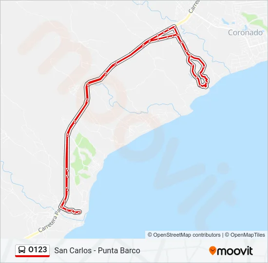 O123 Bus Line Map