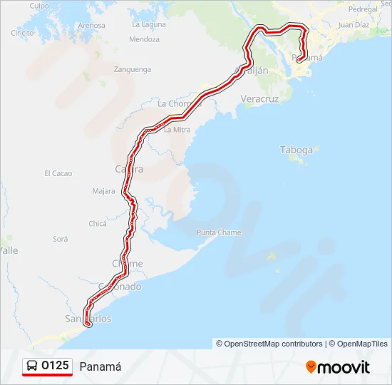 O125 Bus Line Map