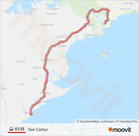 O125 Bus Line Map
