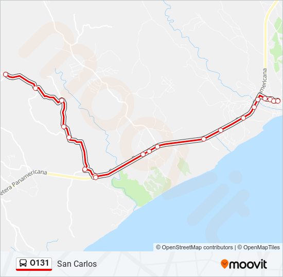 O131 bus Line Map