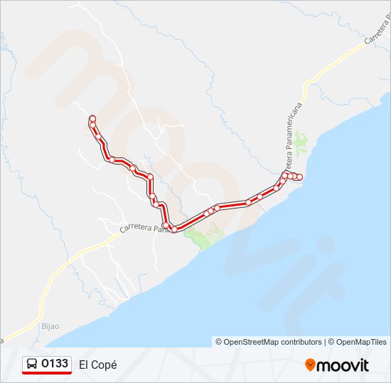 O133 bus Line Map